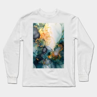 Aquatic Anemones - Abstract Alcohol Ink Art Long Sleeve T-Shirt